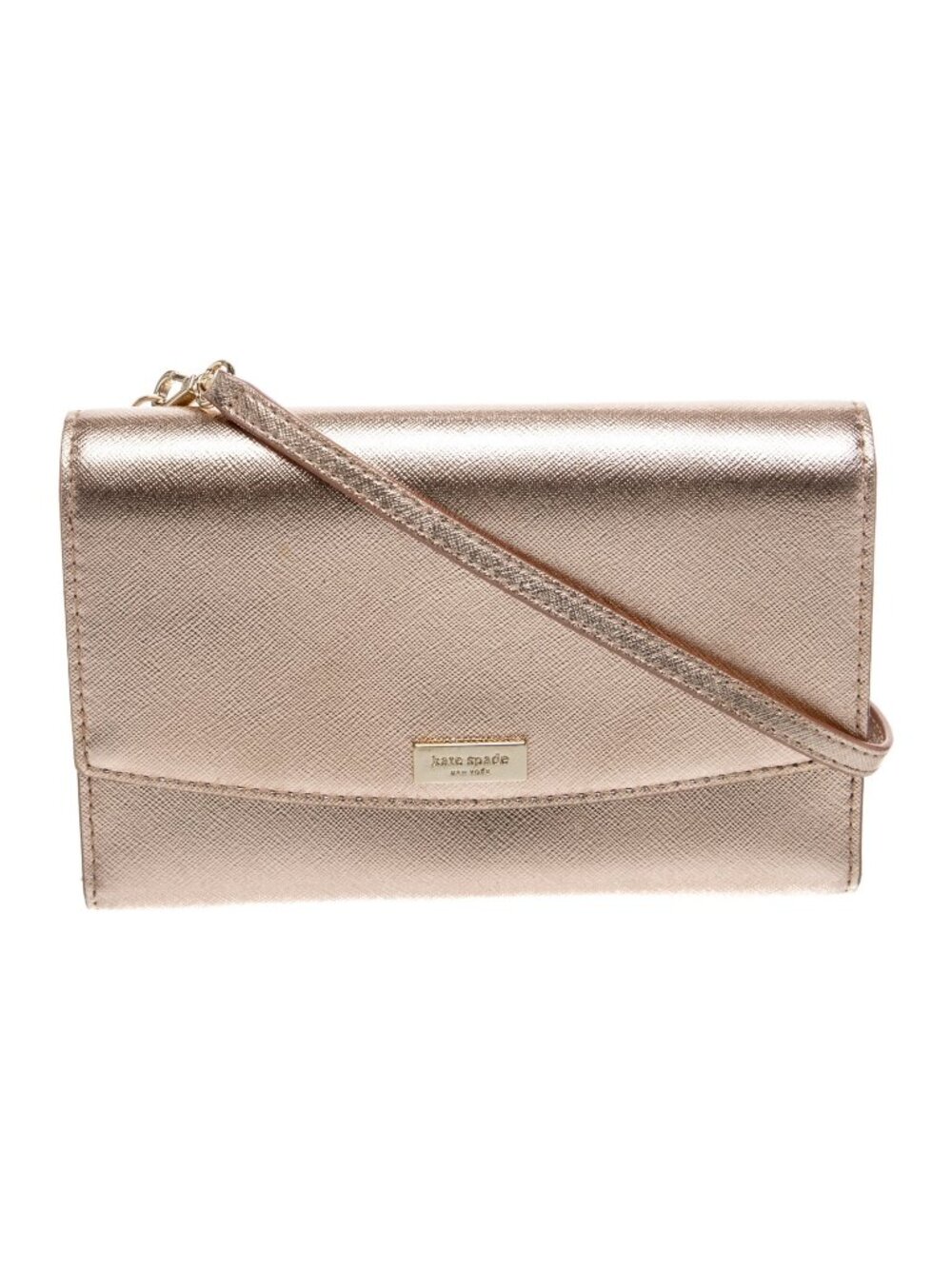 Kate Spade New York Rose Gold Crossbody Clutch Wallet Retail $279
